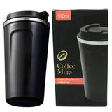 Black 510ML Stainless Steel Vacuum Insulated Thermos Flask Travel Mug with Temperature Display Smart LED Display Coffee Mug