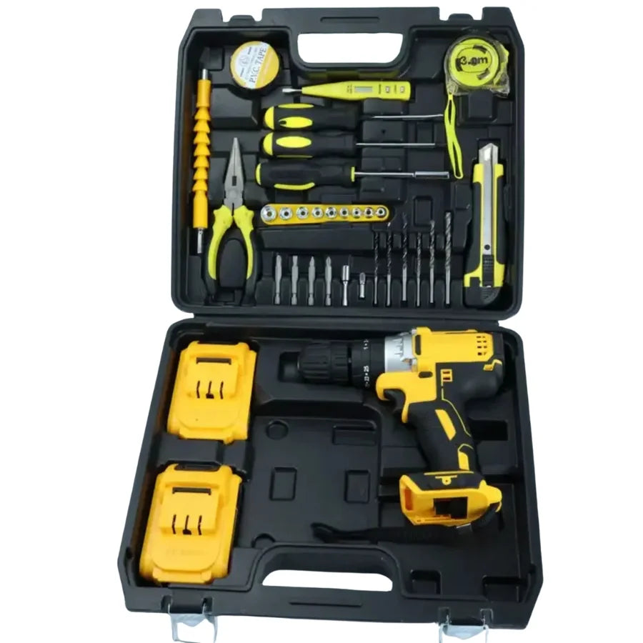 Dunlandi 24V Cordless Drill Machine Set | 2 Batteries & Complete DIY Tool Kit Cordless 24V Drill Machine Set SKU: Sm-42-00-00-425