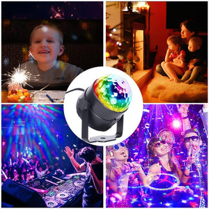 LED Disco Party Lights Crystal Magic Ball 3W RGB Smart Disco Light