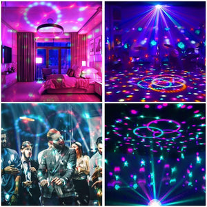 LED Disco Party Lights Crystal Magic Ball 3W RGB Smart Disco Light