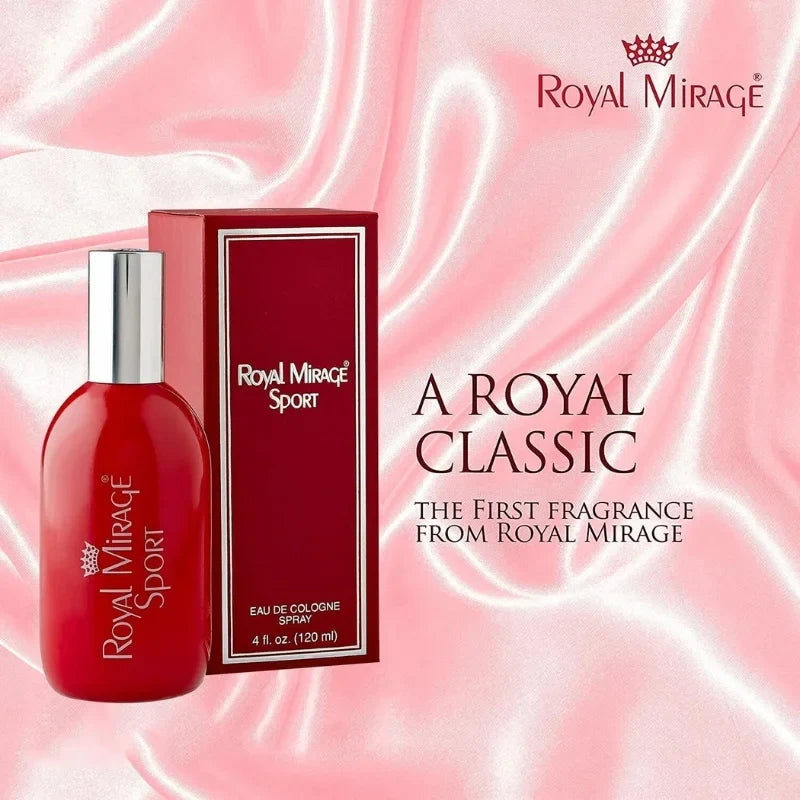 Royal Mirage Sport Eau De Cologne 120ml | Long-Lasting Refreshing Unisex Perfume Fresh unisex cologne spray