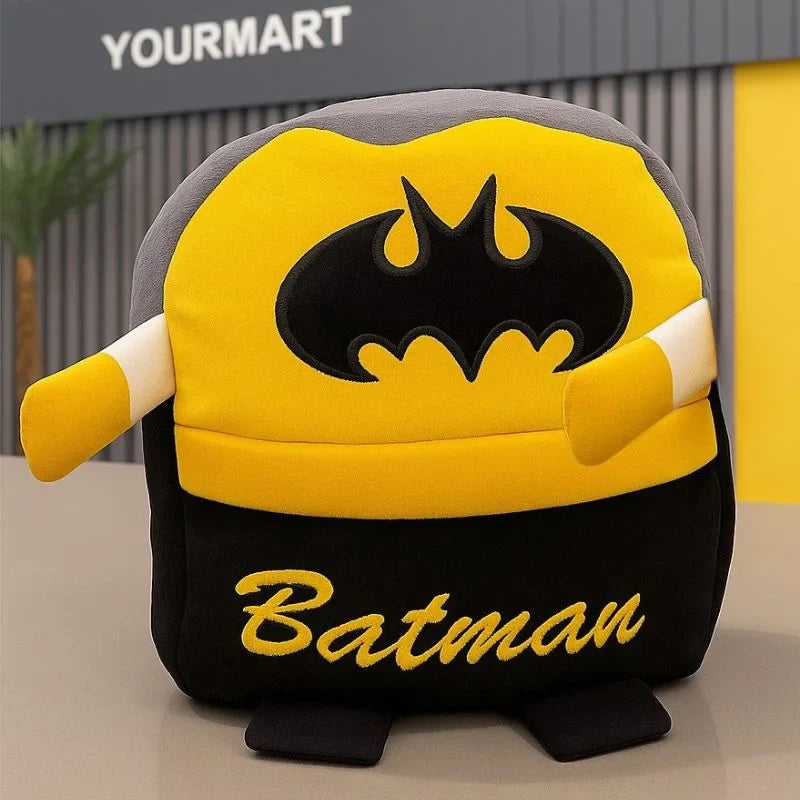 Cute Plush Batman Character Backpack | Stuffed School Bag & Gift for Kids Adorable Soft Plush Kids Backpack