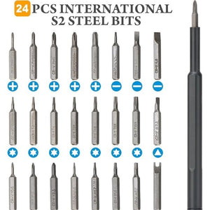 24-in-1 Precision Magnetic Screwdriver Set | Electronics, Phones & Laptop Repair Tool Kit Compact precision repair toolkit SKU: Sm-34-00-00-348