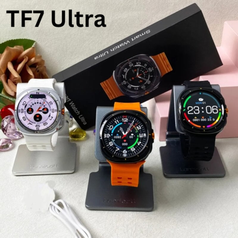 TF7 Ultra Smart Watch | Metal Body, AMOLED Display, Bluetooth Calling, Fitness & Health Tracker Premium smartwatch for active lifestyle