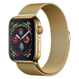 Gold | Apple Watch Milanese Magnetic Loop Strap | Stainless Steel Band | 42mm / 44mm / 45mm Stylish Stainless Steel Strap
