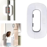 Child Safety Refrigerator Lock | Baby Proof Double Button Fridge Lock White & Grey Secure fridge, protect kids