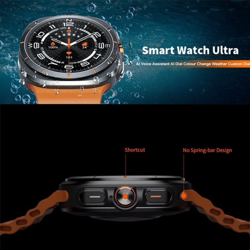 TF7 Ultra Smart Watch | Metal Body, AMOLED Display, Bluetooth Calling, Fitness & Health Tracker Premium smartwatch for active lifestyle