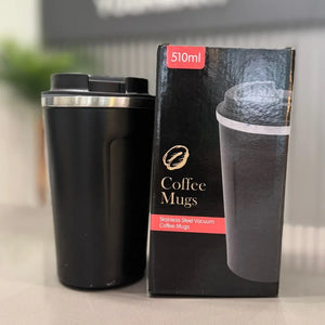 Black 510ML Stainless Steel Vacuum Insulated Thermos Flask Travel Mug with Temperature Display Smart LED Display Coffee Mug