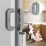 Child Safety Refrigerator Lock | Baby Proof Double Button Fridge Lock White & Grey Secure fridge, protect kids